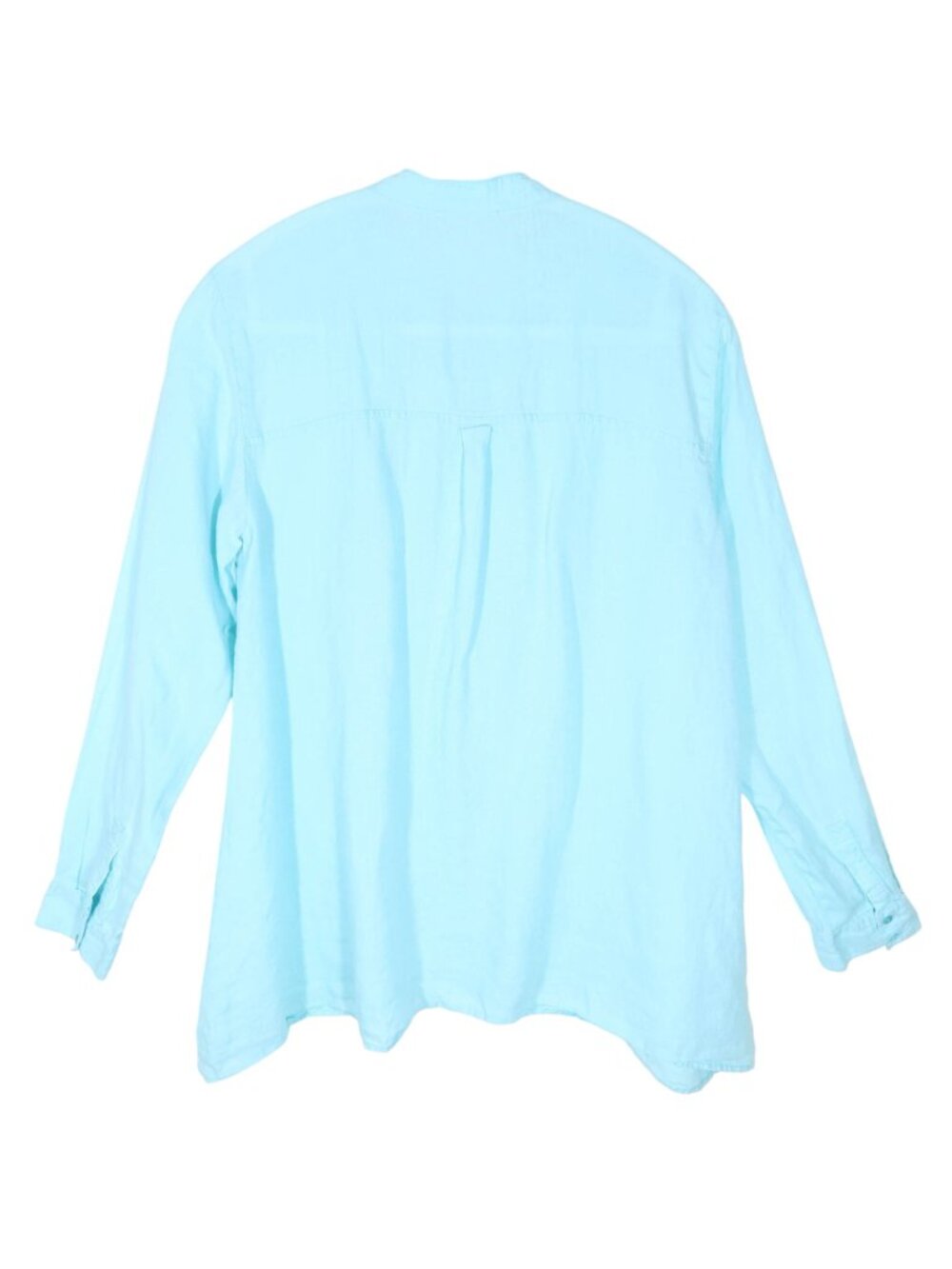 EILEEN FISHER Linen Button Up Relaxed Tunic Top Size S Casual Coastal Preppy - Picture 2 of 5